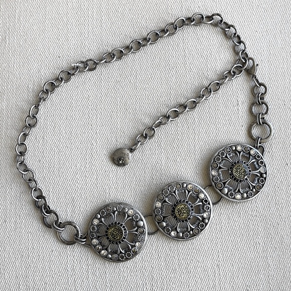 STUNNING PEUTER TONE HEAVY WEIGHT CHAIN BELT